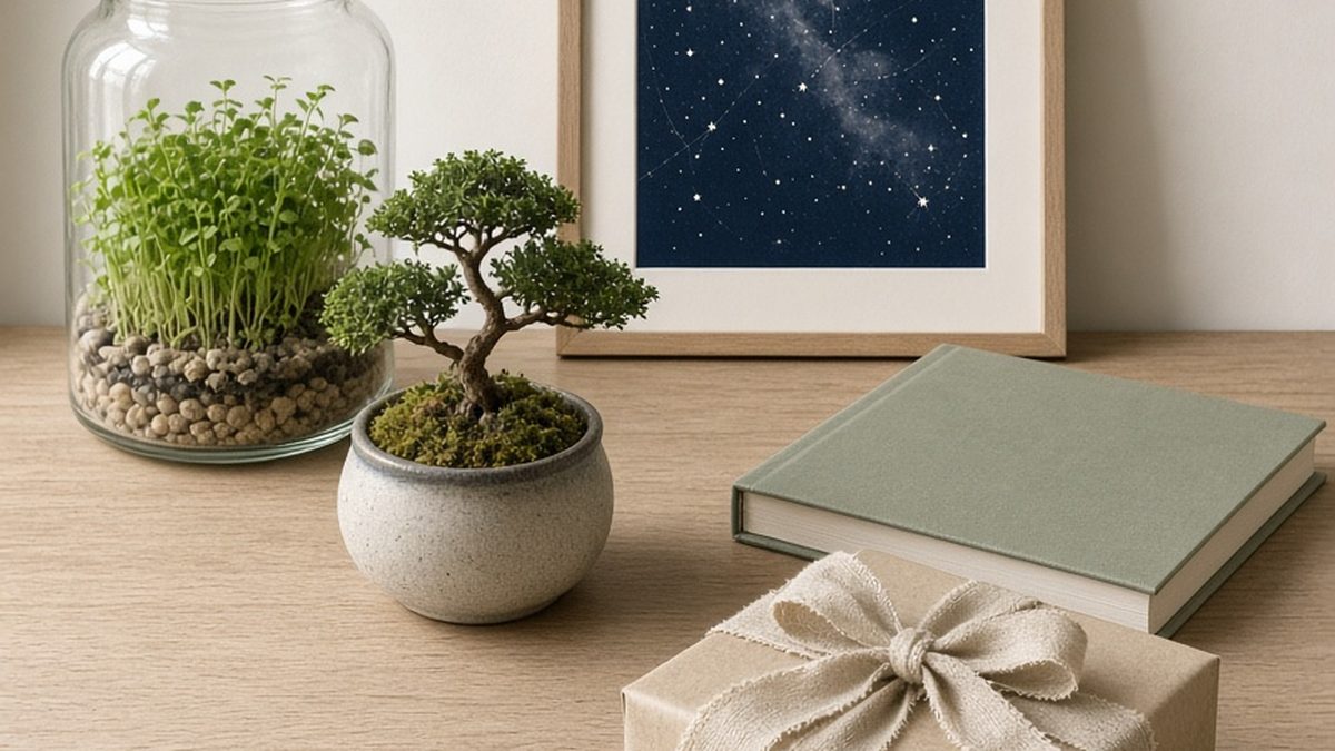 For People Who Have Everything gift ideas styled on a table (illustrative photo)
